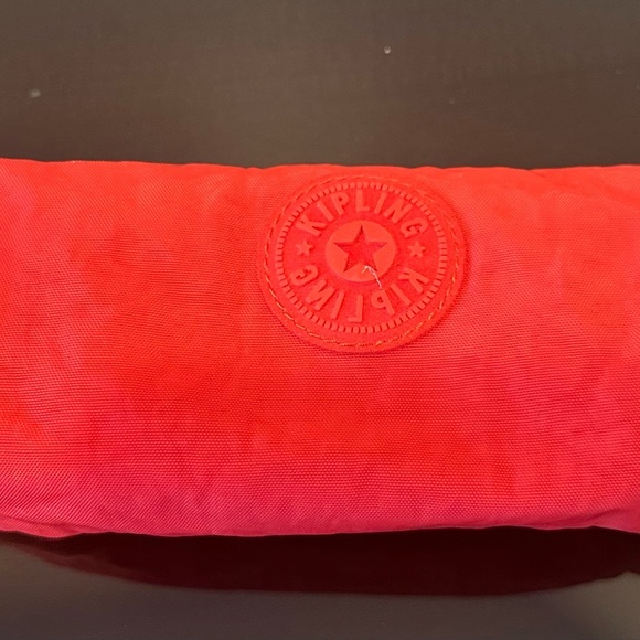 Kipling Vibrant Red Zip Pouch - Picture 7 of 9